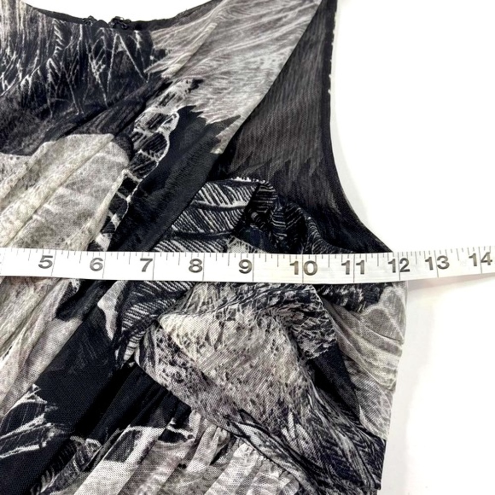 BCBGMaxAzria Roxanne Ruched Abstract Asymmetrical Dress - Picture 11 of 15